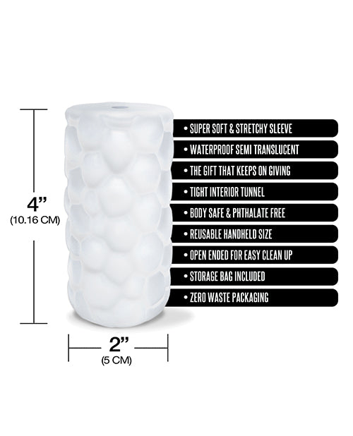 Pleasure Package Use with Caution Tight Textured Stroker - White - Empower Pleasure