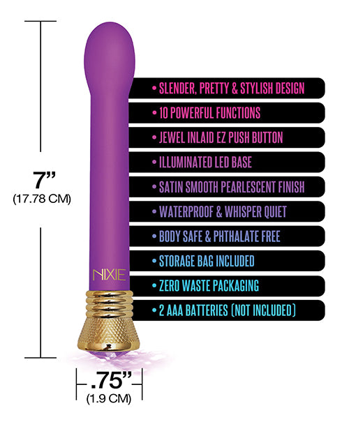 Nixie Mystic Wave Satin Bulb Vibe - 10-Function Amethyst