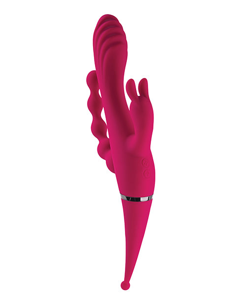 Gender X Four by Four Vibrator - Burgundy - Empower Pleasure
