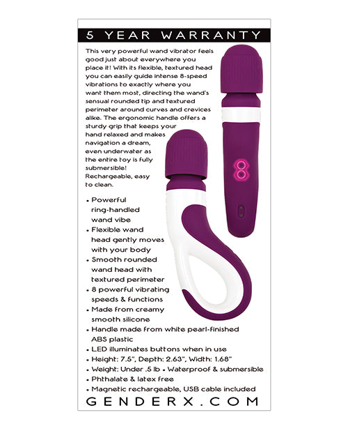 Gender X Handle It Wand - Purple/White - Empower Pleasure