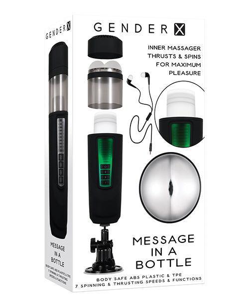 Gender X Message In a Bottle - Black - Empower Pleasure