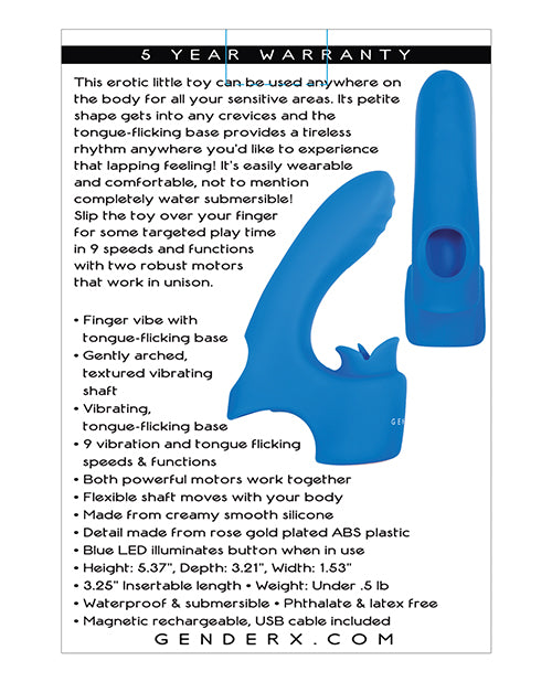 Gender X Flick It - Blue - Empower Pleasure