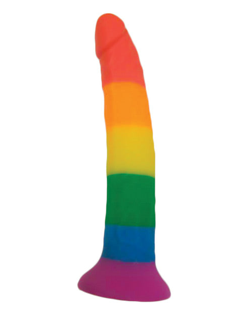 Rainbow 7" Strap On Dildo w/Harness - Empower Pleasure