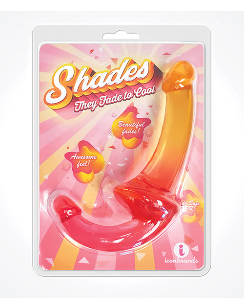Shades Jelly TPR Gradient Strapless Strap On - Pink/Yellow - Empower Pleasure