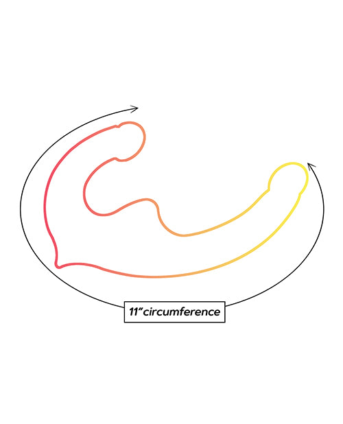 Shades Jelly TPR Gradient Strapless Strap On - Pink/Yellow - Empower Pleasure