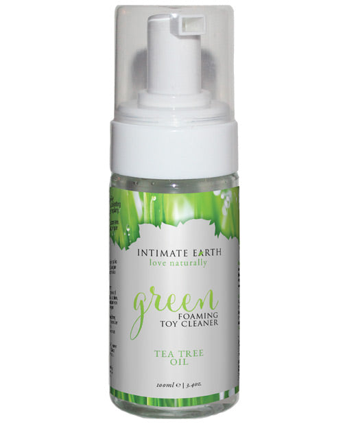 Intimate Earth Foaming Toy Cleaner - green tea tree oil - Empower Pleasure
