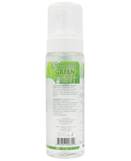 Intimate Earth Foaming Toy Cleaner - green tea tree oil - Empower Pleasure