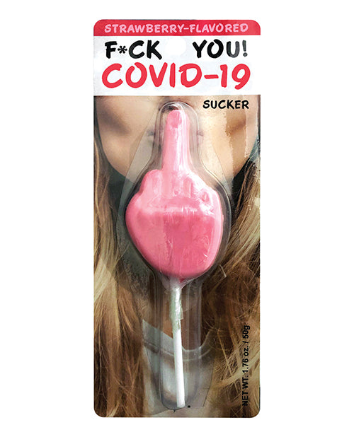 Fck You! Covid-19 Sucker - Strawberry - Empower Pleasure