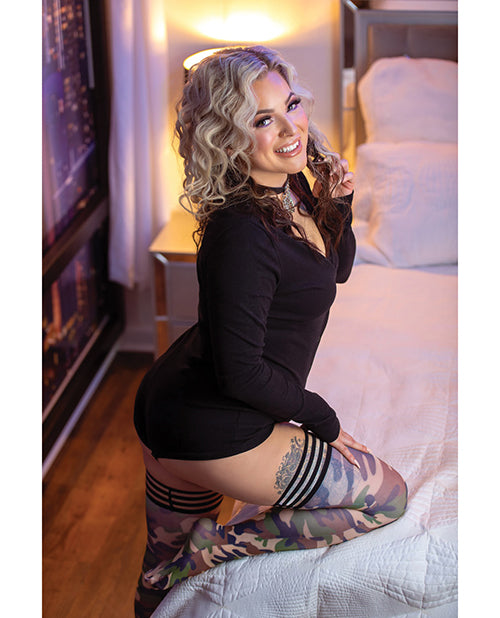 Kix'ies Alex Thigh High Camouflage C - Empower Pleasure