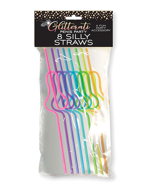 Glitterati Silly Penis Straws - Set of 8 - Empower Pleasure