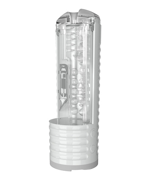 Lovense Max 2 Rechargeable Male Masturbator with White Case - Clear Sleeve - Empower Pleasure