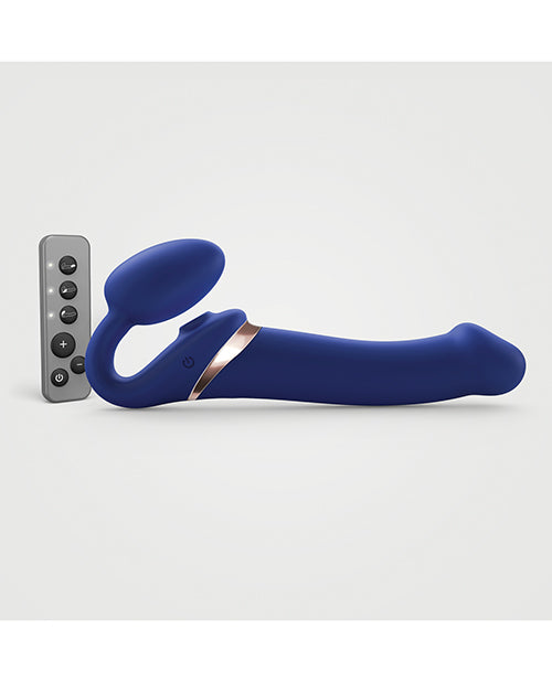 Strap On Me Multi Orgasm Bendable Strapless Strap On Large - Night Blue - Empower Pleasure