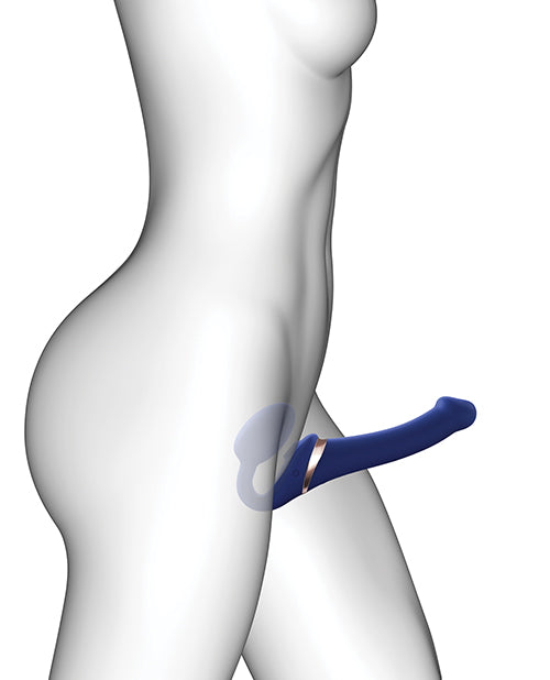 Strap On Me Multi Orgasm Bendable Strapless Strap On Extra Large - Night Blue - Empower Pleasure