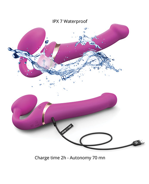 Strap On Me Multi Orgasm Bendable Strapless Strap On Large - Fuchsia - Empower Pleasure