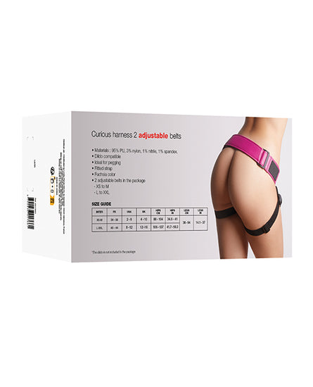 Strap On Me Leatherette Curious Harness - Fuchsia - Empower Pleasure