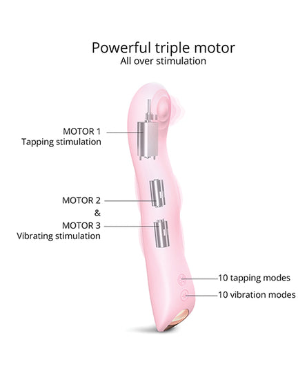 Love to Love Swap Tapping Vibrator - Baby Pink - Empower Pleasure