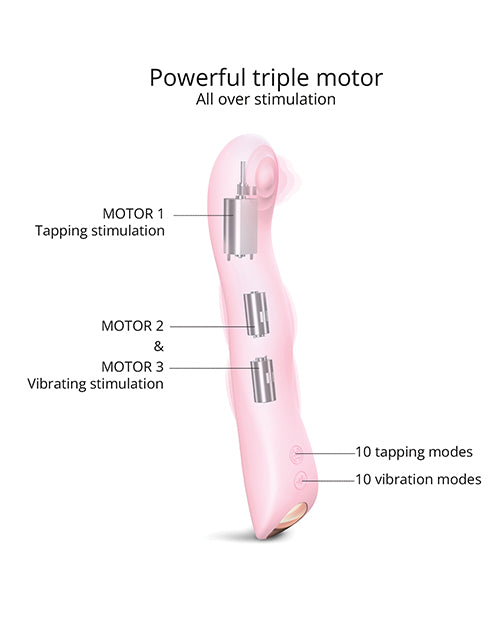 Love to Love Swap Tapping Vibrator - Baby Pink - Empower Pleasure