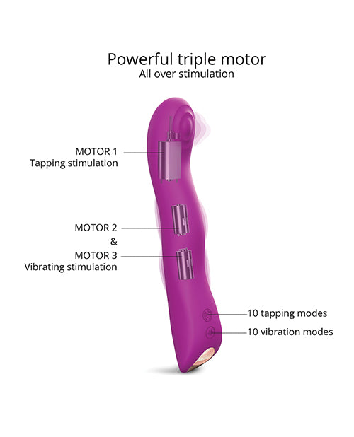 Love to Love Swap Tapping Vibrator - Sweet Orchid - Empower Pleasure