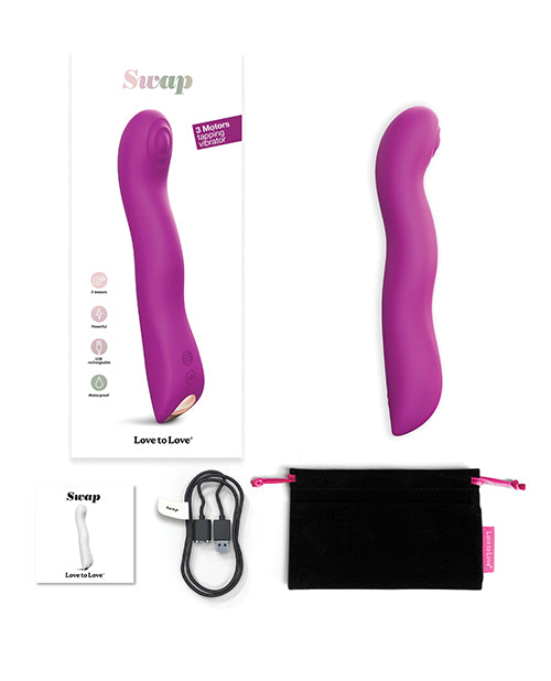Love to Love Swap Tapping Vibrator - Sweet Orchid - Empower Pleasure