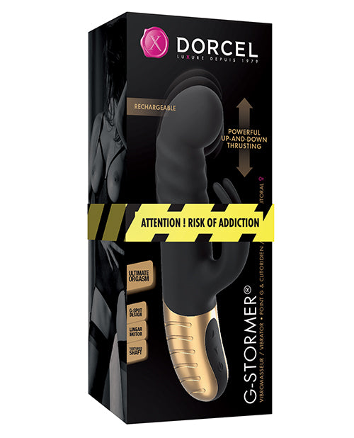 Dorcel G-Stormer Thrusting G-Spot Rabbit - Black/Gold - Empower Pleasure