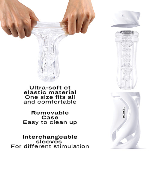 Dorcel Deep Blow Masturbator - White - Empower Pleasure