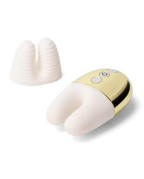 Le Wand Double Vibe - White Gold - Empower Pleasure