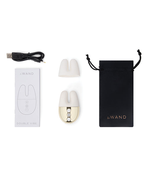 Le Wand Double Vibe - White Gold - Empower Pleasure