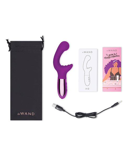 Le Wand XO Double Motor Wave Rechargeable Vibrator - Cherry - Empower Pleasure