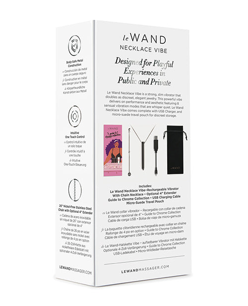 Le Wand Vibrating Necklace - Black - Empower Pleasure