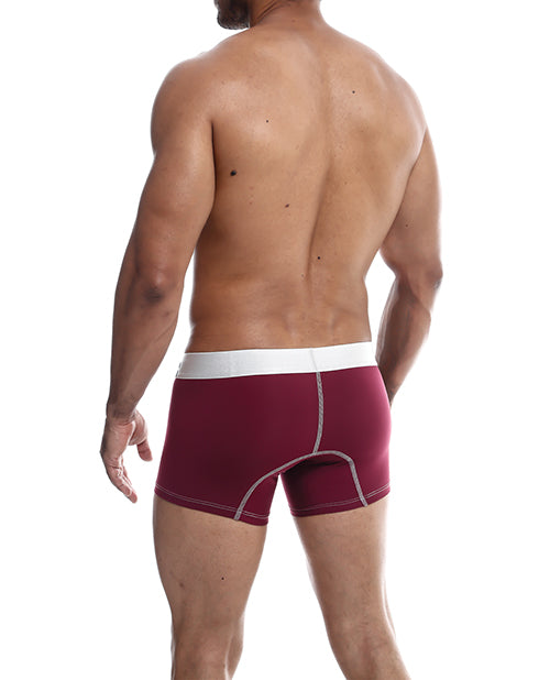 Male Basics Performance Boxer Burgundy MD