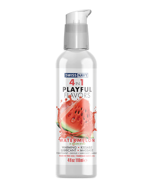 Swiss Navy 4-in-1 Playful Flavors Watermelon - 4 oz - Empower Pleasure