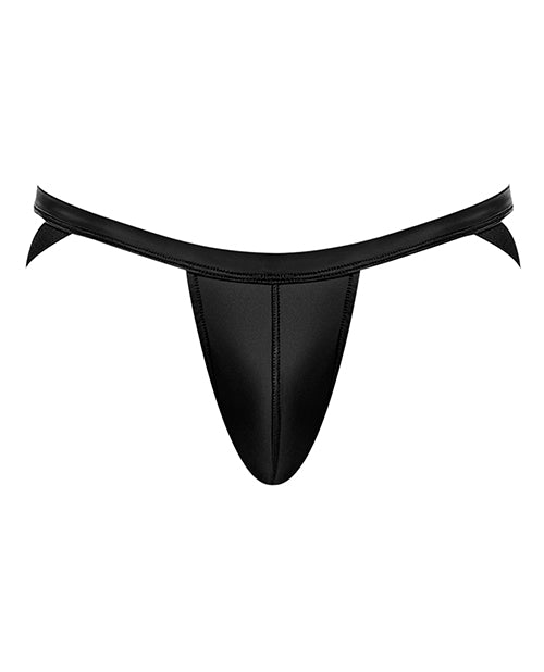 Cage Matte Strappy Ring Jock Black S/M