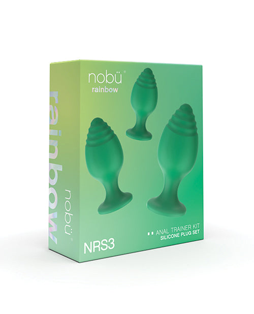 Nobu Rainbow Silicone Plug Set - Green - Empower Pleasure