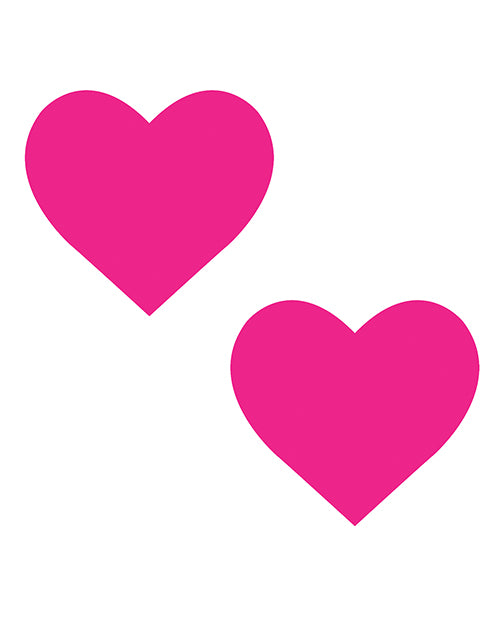 Neva Nude Temperature Reactive Heart Pasties - Neon Pink - Empower Pleasure