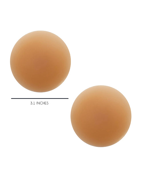 Yummy Skin Invisible Reusable Silicone Nipztix - Mocha O/S - Empower Pleasure