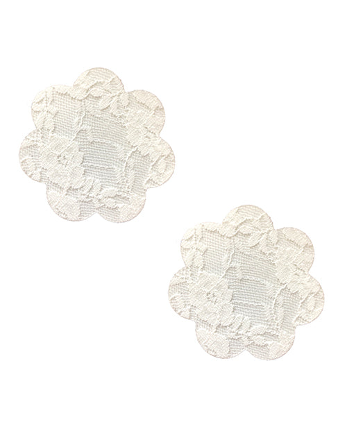 Neva Nude Lace Petal Flower Pasties - White O/S - Empower Pleasure