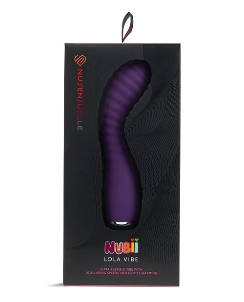 Nu Sensuelle Lola Nubii Flexible Warming Vibe - Purple - Empower Pleasure