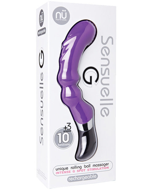 Nu Sensuelle G Unique Rolling Ball Rechargeable Massager - Purple - Empower Pleasure