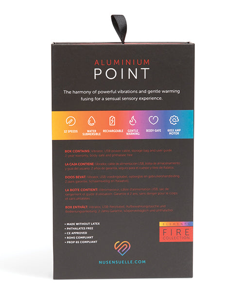 Nu Sensuelle Aluminium Point Rechargeable Bullet - Multicolor - Empower Pleasure