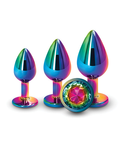 Rear Assets Rainbow Gem Anal Trainer Kit - Multi Color - Empower Pleasure