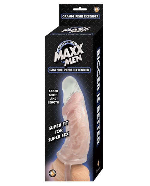 Maxx Men Grand Penis Sleeve - Clear - Empower Pleasure