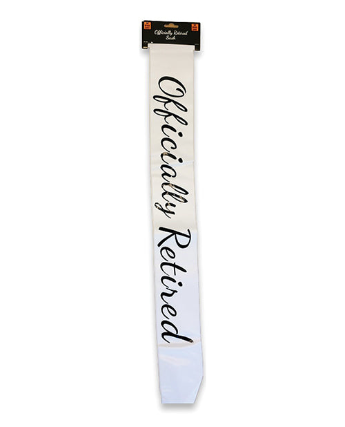 Officially Retired Sash - White - Empower Pleasure
