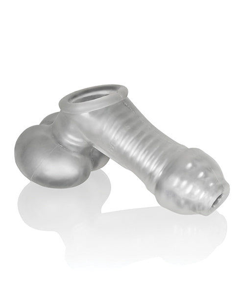 Oxballs Sackjack Wearable Jack Off Sheath - Clear Frost - Empower Pleasure