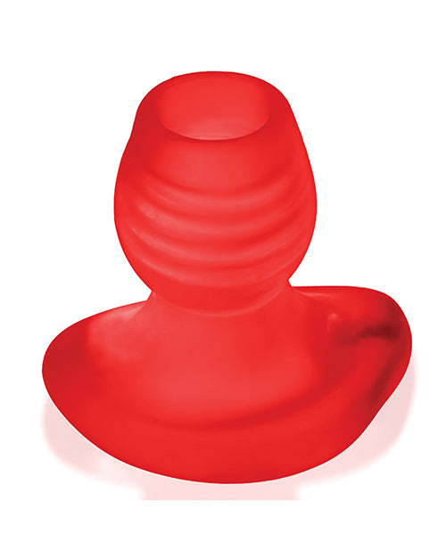 Oxballs Glowhole 2 Hollow Buttplug w/LED Insert Large - Red Morph - Empower Pleasure