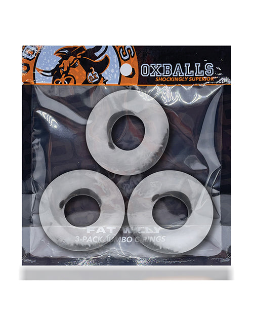 Oxballs Fat Willy 3 Pack Jumbo Cock Rings - Clear - Empower Pleasure
