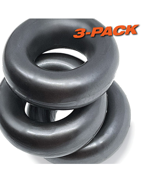 Oxballs Fat Willy 3 Pack Jumbo Cock Rings - Steel - Empower Pleasure