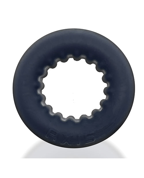 Oxballs Axis Rib Griphold Cockring - Black Ice - Empower Pleasure