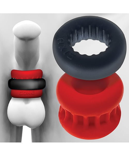 Oxballs UltraCore Ball Stretcher w/Axis Ring - Red Ice - Empower Pleasure