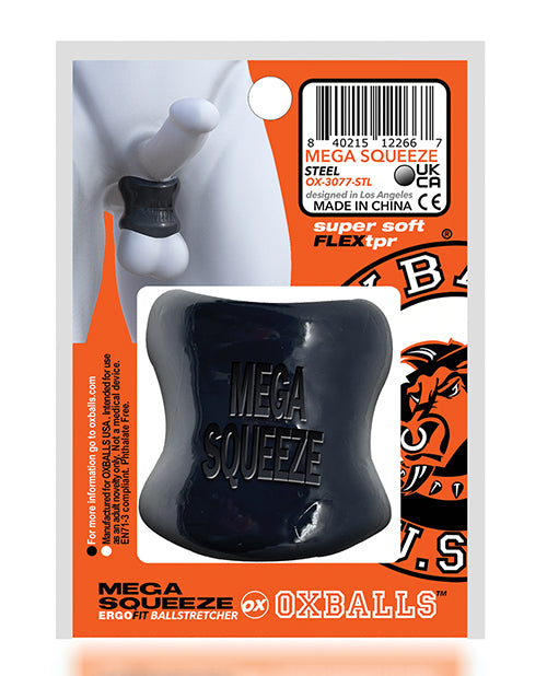 Oxballs Mega Squeeze Ergofit Ballstretcher - Black - Empower Pleasure