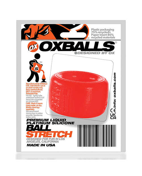 Oxballs Silicone Ball T Ball Stretcher - Red - Empower Pleasure